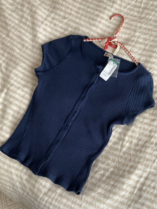 Free People Most Wanted Cardi - Size Small - Navy blue (academy) NWOT - Picture 5 of 8